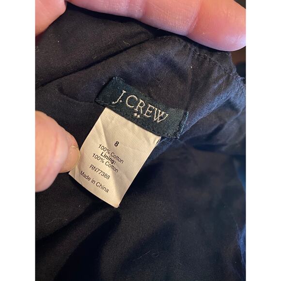 J. Crew Cotton Black Cocktail Dress | Size 8 - Picture 3 of 3